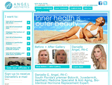 Tablet Screenshot of angelaesthetics.com